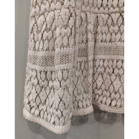 Sundance Cream Crotchet Pullover Top Size XS - Picture 2 of 4